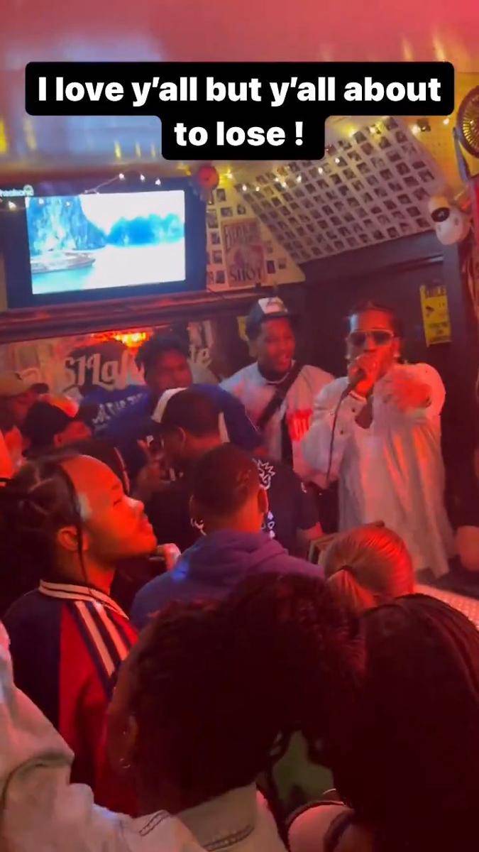 A$AP Rocky di karaoke after party pesta RZA (Twitter.com/ririnavybih)