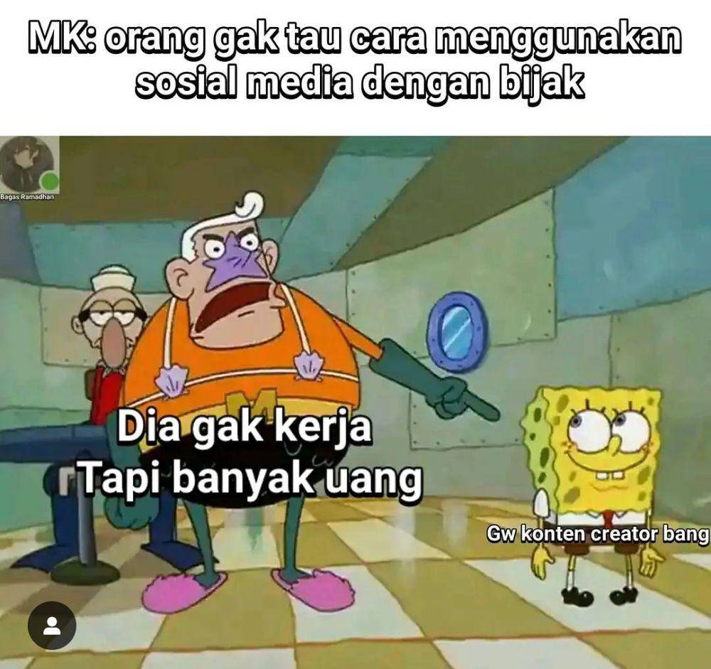 meme gak kerja punya uang banyak (instagram.com/klasik.asix)