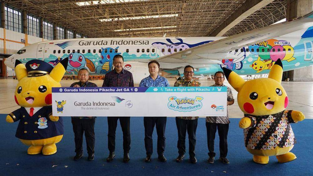 Garuda Indonesia kerja sama dengan Pokemon Company untuk pemasangan livery Pokemon di dua pesawatnya. (dok. Garuda Indonesia)