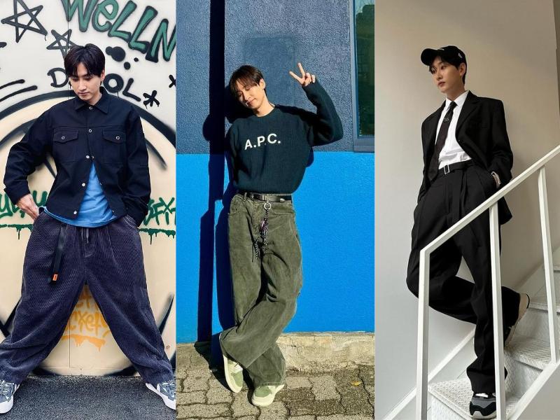 9 Inspirasi Outfit Celana Oversized ala Eunhyuk Super Junior, Stylish!