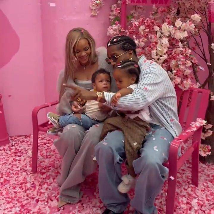 Rihanna dan A$AP Rocky di pesta RZA (Twitter.com/gabgonebad)