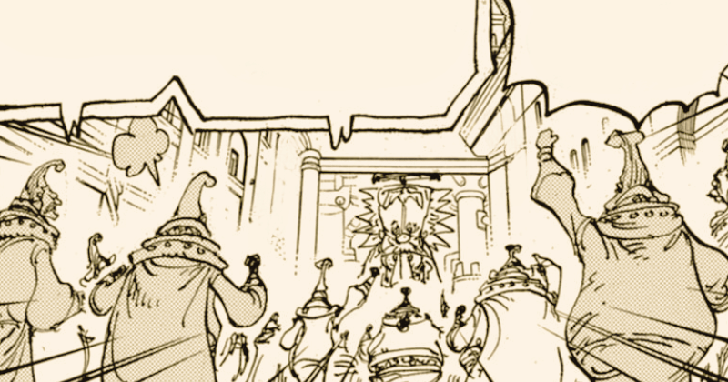 Reaksi Tenryuubito pada siaran Vegapunk. (mangaplus.shueisha.co.jp/One Piece)