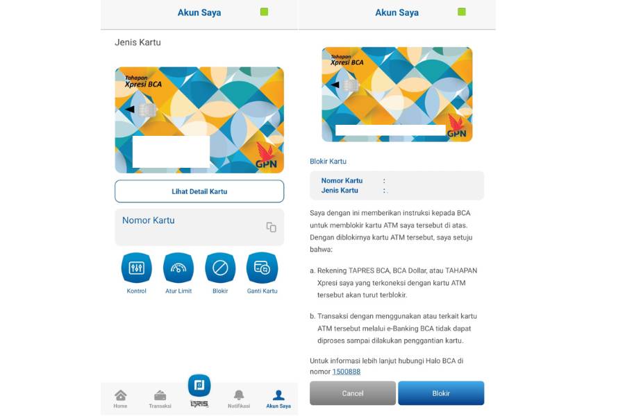 Cara blokir ATM BCA via BCA Mobile (Dok. IDN Times)