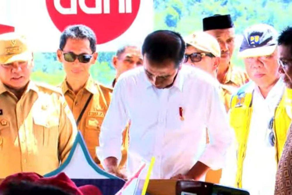 Presiden Jokowi resmikan Bendungan Ameroro di Kabupaten Konawe (youtube.com/Sekretariat Presiden)