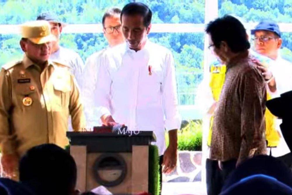 Presiden Jokowi resmikan Bendungan Ameroro di Kabupaten Konawe (youtube.com/Sekretariat Presiden)