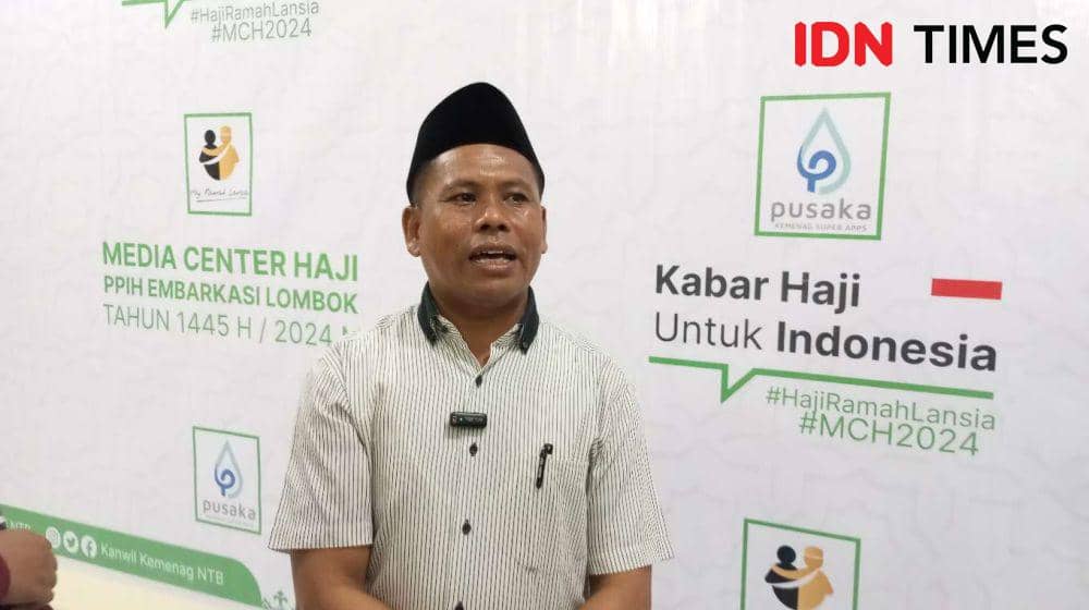 Ketua Tim Humas dan Informasi PPIH Embarkasi Lombok NTB Syukri. (IDN Times/Muhammad Nasir)