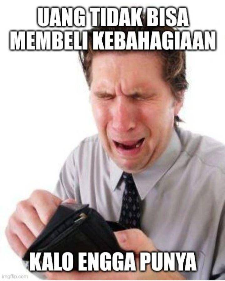 meme uang gak bisa beli kebahagiaan (instagram.com/tokoyomski)