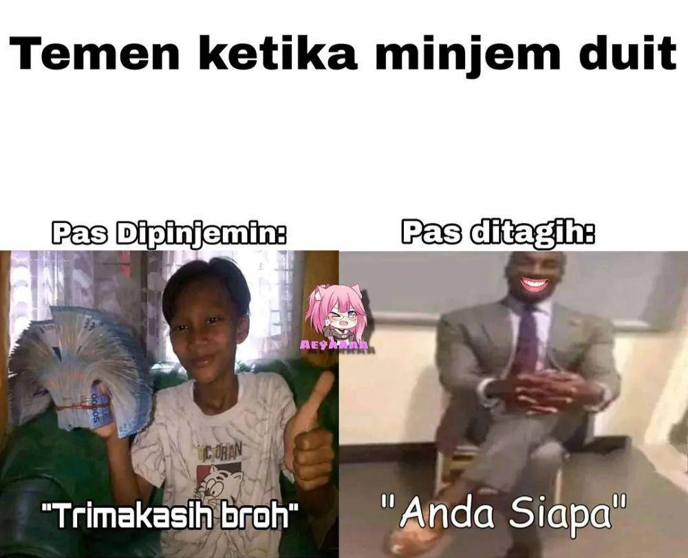 meme nagih utang (instagram.com/komersial.beract)