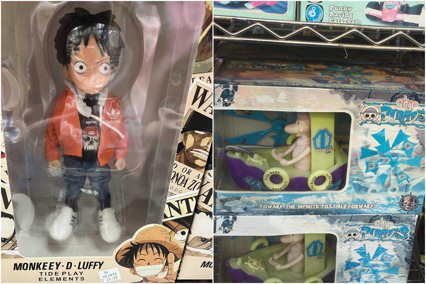 8 Mainan One Piece KW Terkocak, Luffy Pakai Jaket Bermerek?