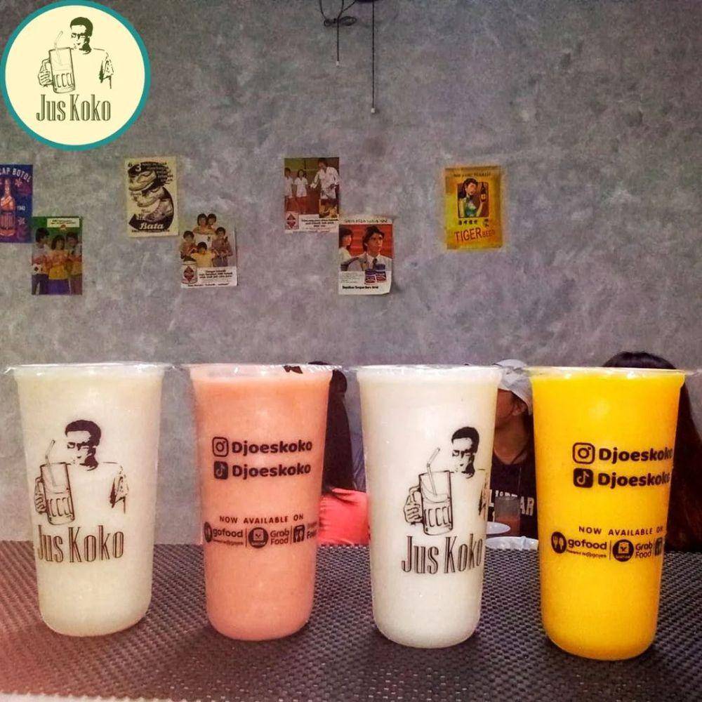 Beberapa varian jus buah di Jus Koko. Instagram/juskoko.official