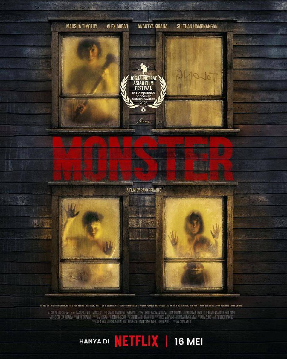 potret official poster film Monster yang tayang di Netflix. (instagram.com/netflixid)