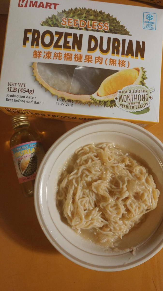 potret kombinasi makanan di luar nalar dari durian (reddit.com/user/NutmegOnEverything)