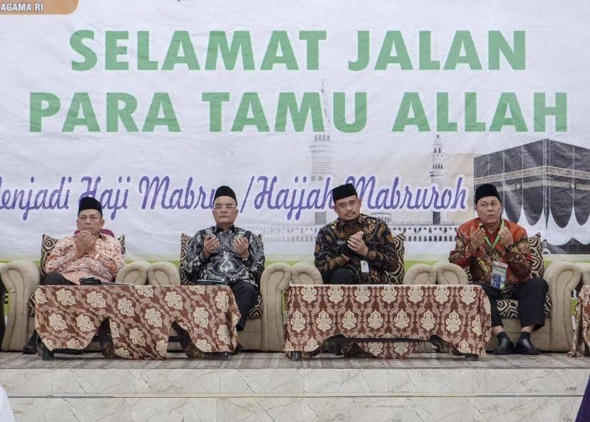 Pelepasan Calon Jemaah Haji kloter 4 di Asrama Haji (Dok. Diskominfo Medan)