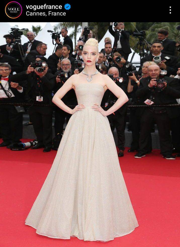 potret Anya Taylor-Joy di Cannes Film Festival 2024 (instagram.com/voguefrance)