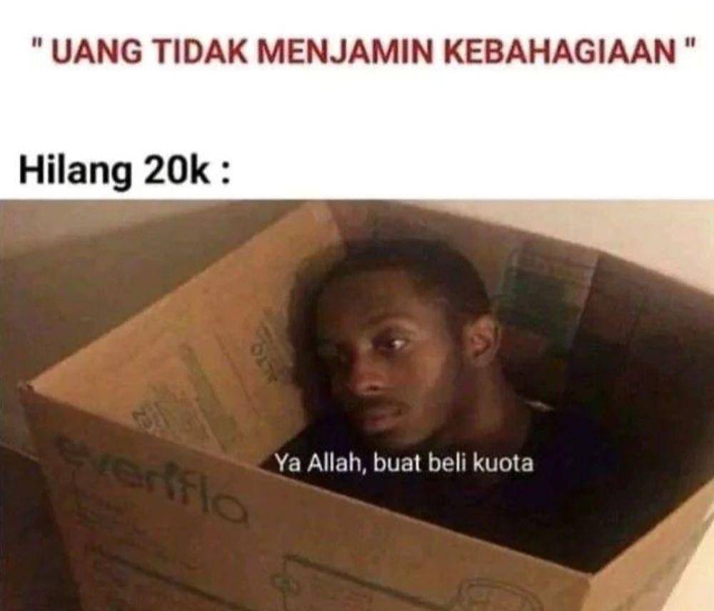 meme uang gak menjamin kebahagiaan (instagram.com/meme.wkwk)