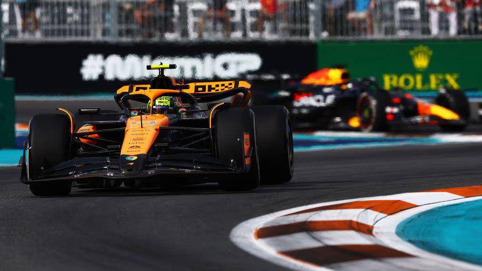 Lando Norris saat menjalani main race GP Miami 2024. (formula1.com)