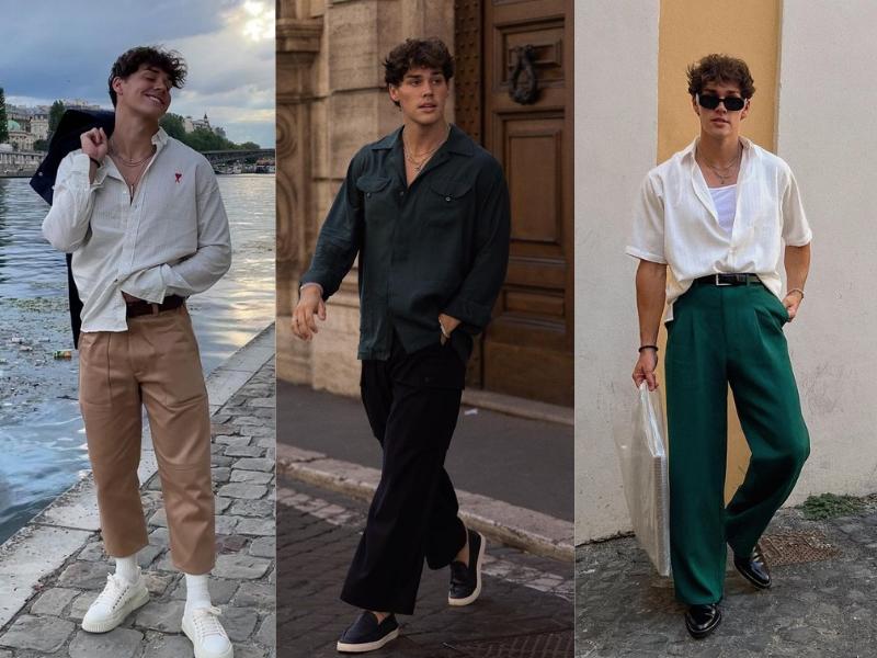 8 Inspirasi OOTD Kemeja ala Fashion Influencer Noah Beck, Stunning!