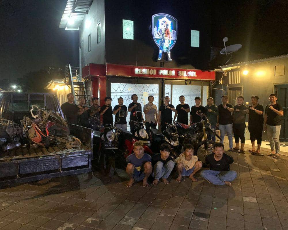 Kawanan Spesialis Curanmor di Gowa Ditangkap Resmob Polda Sulsel