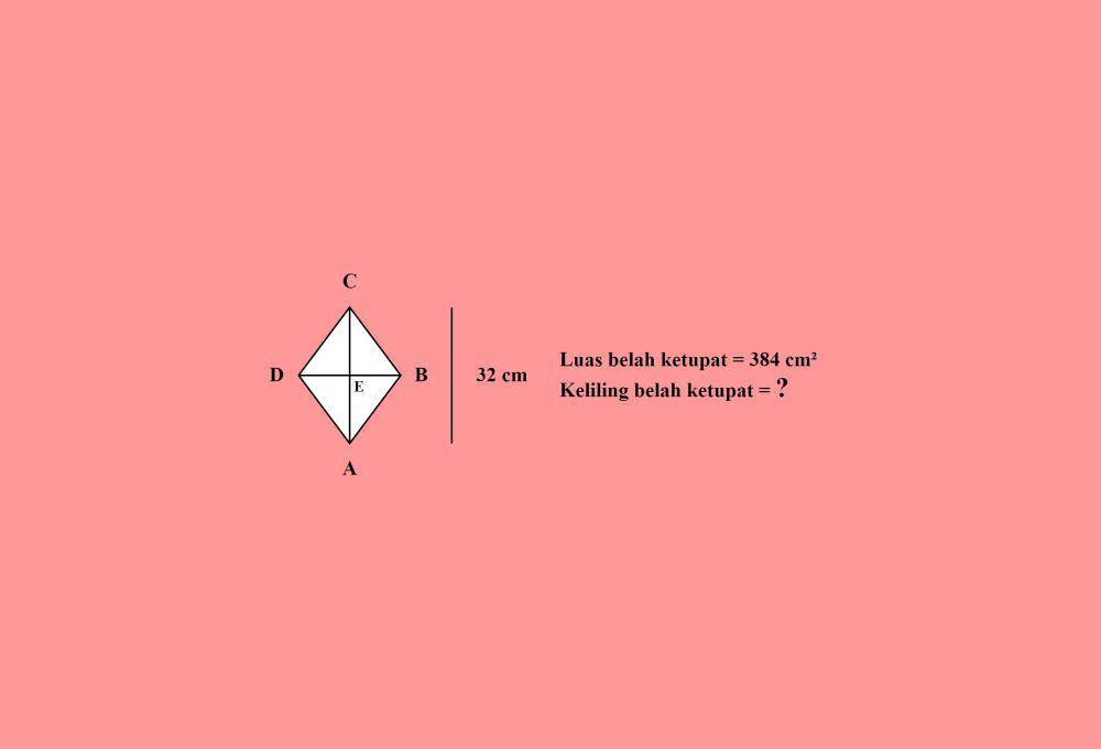 soal 4 menghitung keliling belah ketupat (dok. pribadi/Milla)