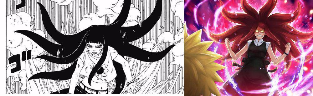 Kyuubi mode Himawari yang mirip Kushina Uzumaki. x.com/Itachiflawlesss