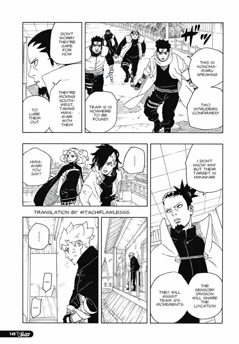 Konohamaru yang datang terlambat. x.com/Itachiflawlesss