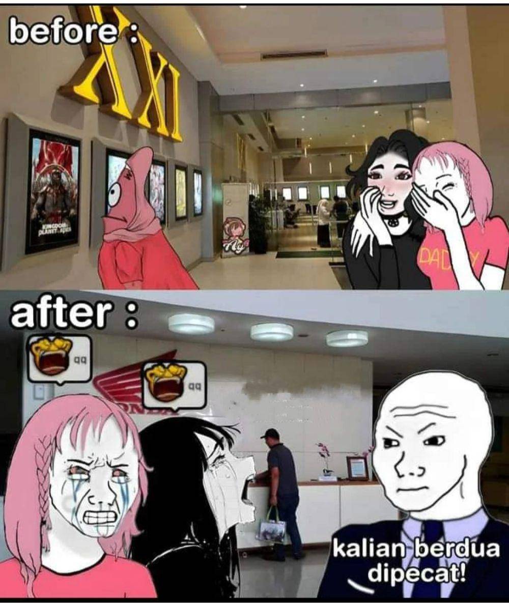 meme ngetawain ibu-ibu di bioskop (instagram.com/memecomic.id)