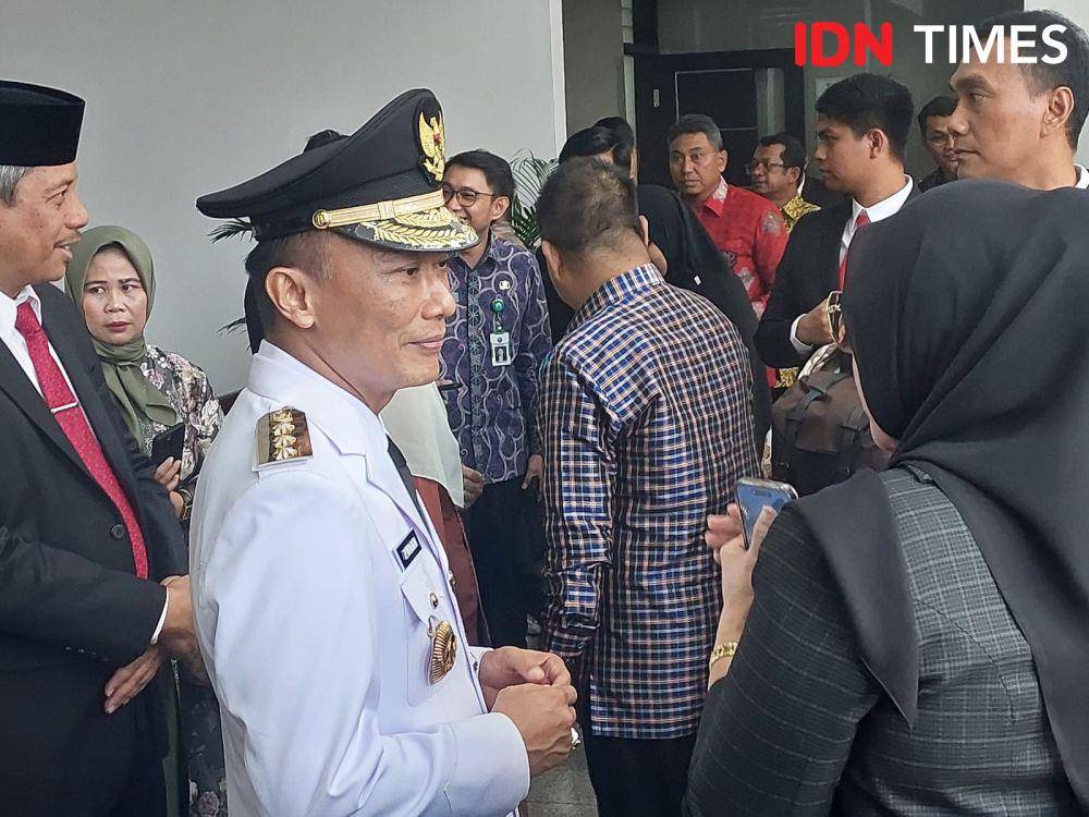 Zudan Arif Fakhrulloh usai dilantik sebagai Pj Gubernur Sulawesi Selatan dan menggantikan Bahtiar Baharuddin. (IDN Times/Santi Dewi)