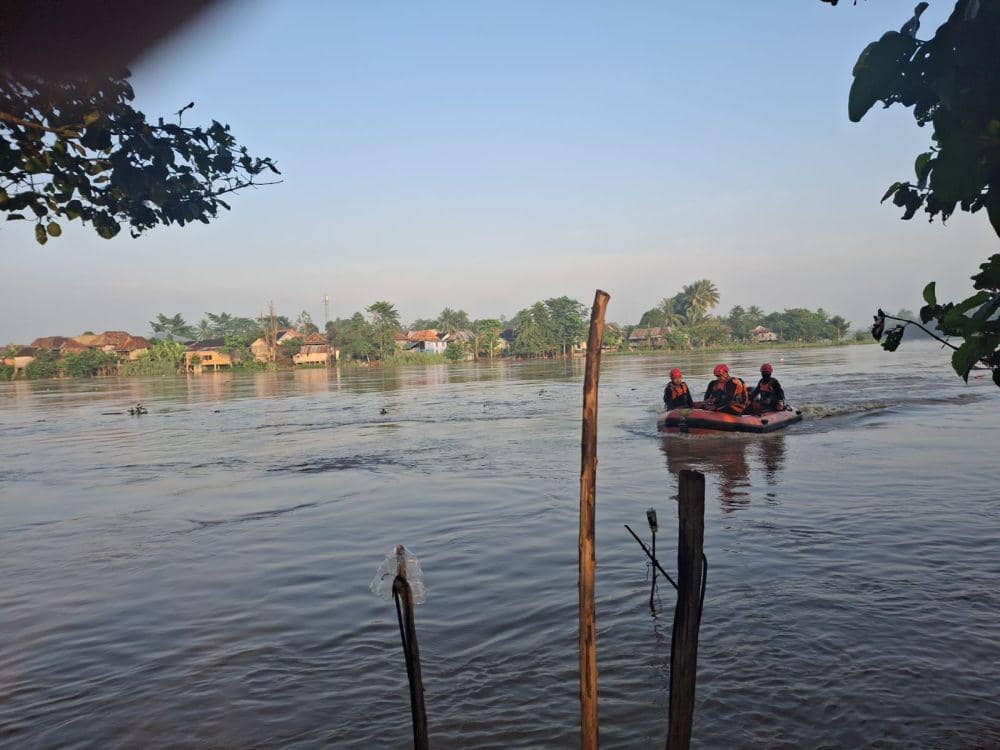 Proses pencarian korban tenggelam di kawasan Sungai Ogan, Ogan Ilir (Dok: Basarnas Palembang)