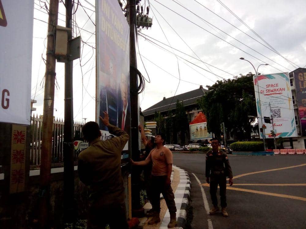 Pencopotan APK Bacawako Palembang (Dok. Satpol PP Palembang)