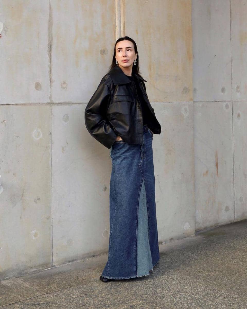 Inspirasi gaya casual long skirt untuk hijabers (Instagram.com/gosiaboy)