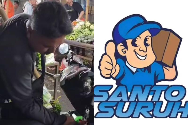 Pria membuka jasa suruhan apa saja yakni Santo Suruh sudah mulai jasanya sejak 2019 (TikTok.com/Santo Suruh)