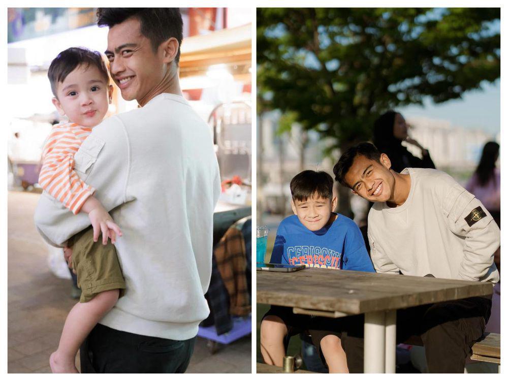 8 Potret Pratama Arhan Momong Rafathar-Rayyanza saat di Korea
