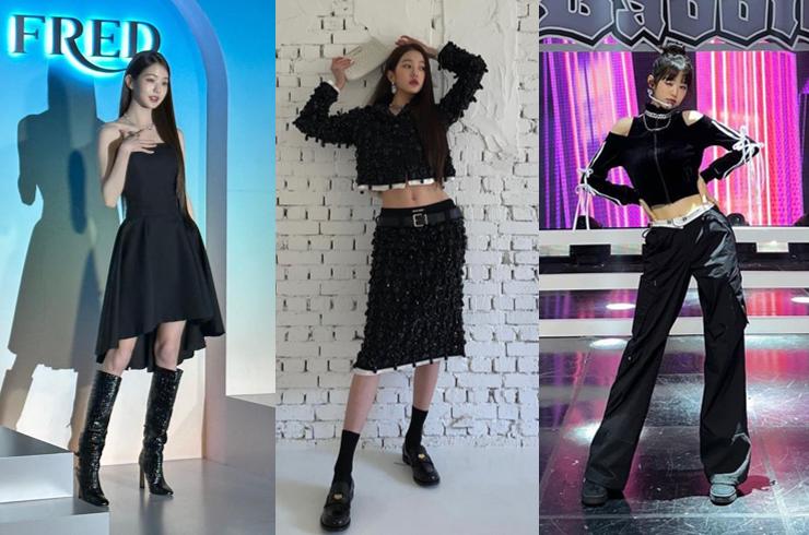 14 Gaya Fashion Wonyoung IVE dengan Black Outfit, Girly hingga Edgy!