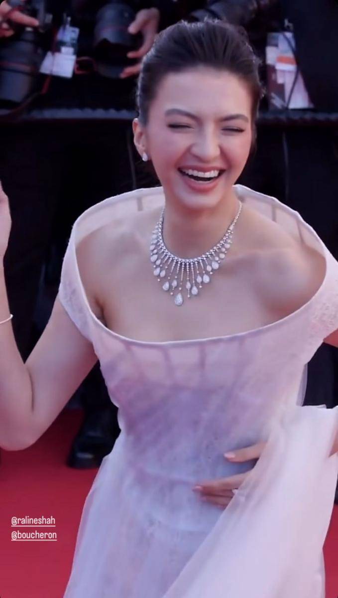 Gaya Raline Shah di Festival Film Cannes. (instagram.com/kering_official)
