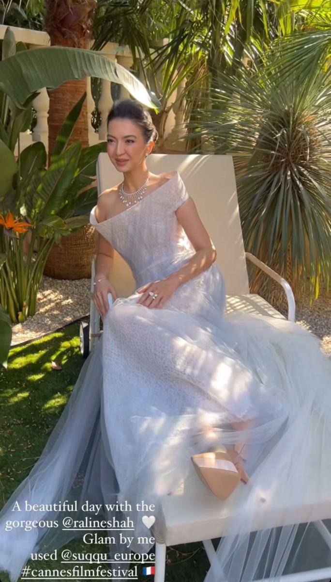 Gaya Raline Shah di Festival Film Cannes. (instagram.com/kelparrynguyen)