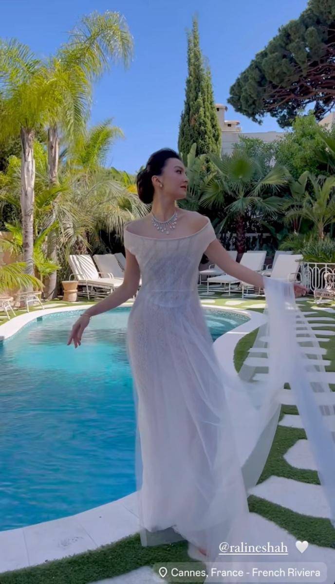 Gaya Raline Shah di Festival Film Cannes. (instagram.com/kelparrynguyen)
