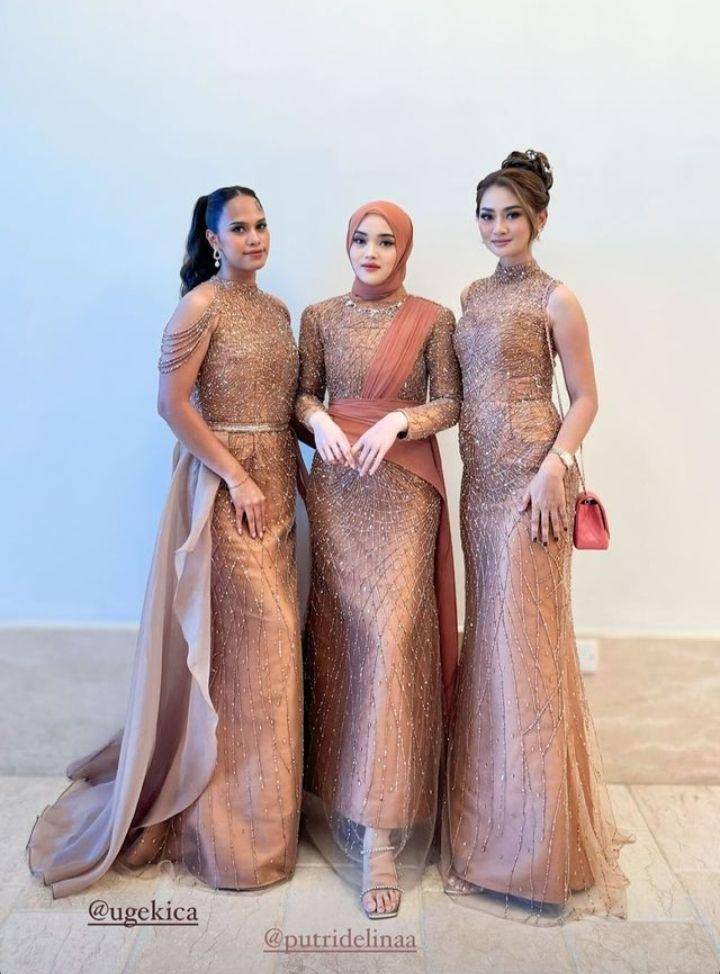Potret keluarga di resepsi kedua Mahalini (Instagram.com/nindypricilia)