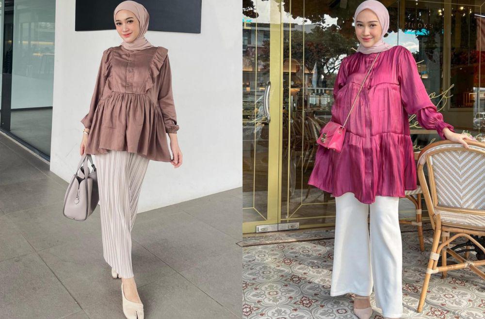 10 Inspirasi Outfit Bumil ala Sinta Sri Antan, Memesona setiap Saat!