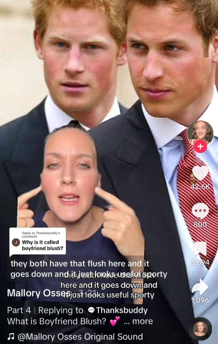 Mallory Osses dalam videonya menjelaskan mengenai boyfriend blush (tiktok.com/malloryosses)