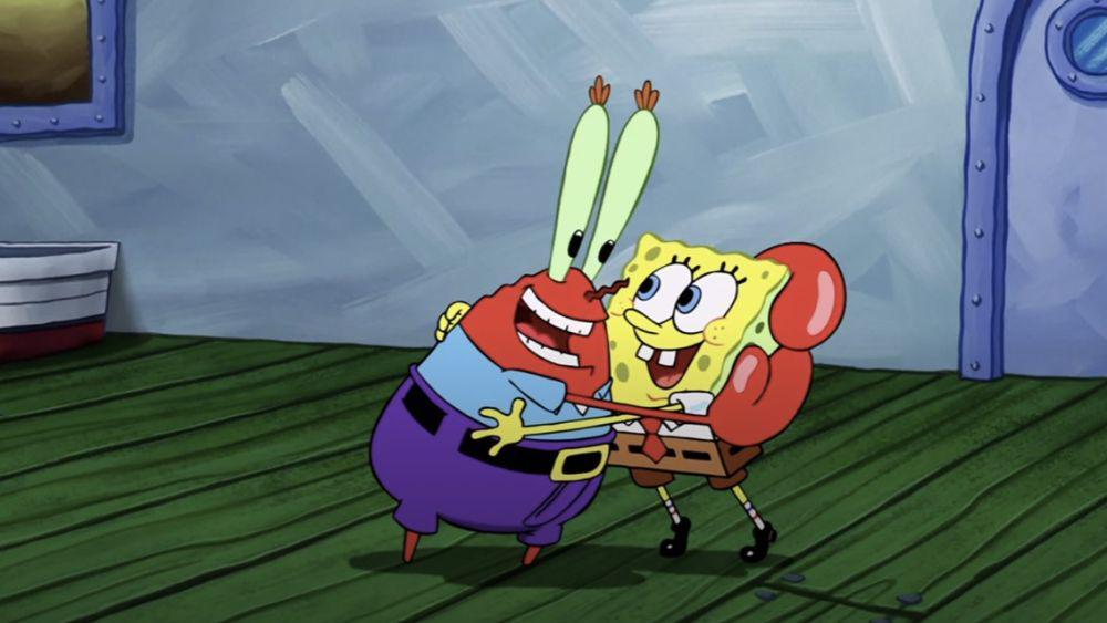 6 Bukti Tuan Krabs Menganggap SpongeBob seperti Anak Sendiri