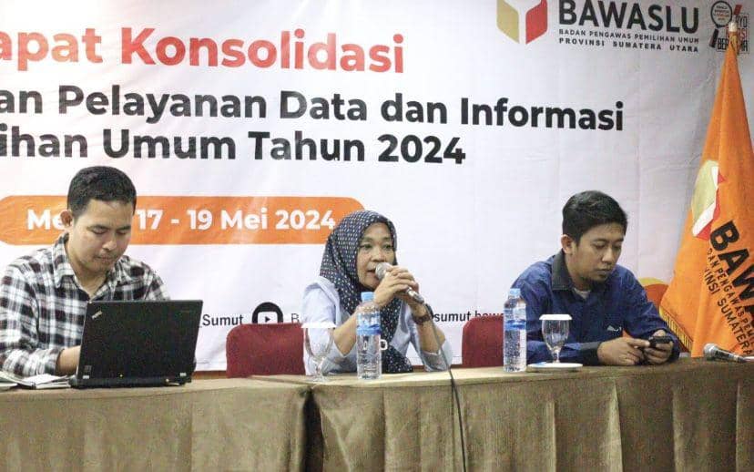 Rapat Konsolidasi Pengelolaan dan Pelayanan Data dan Informasi Pemilihan Umum Tahun 2024 (Dok. Bawaslu Sumut)