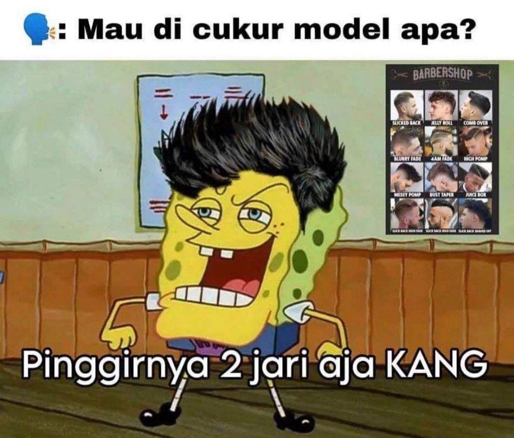 meme cukur rambut (instagram.com/awshitpostid)