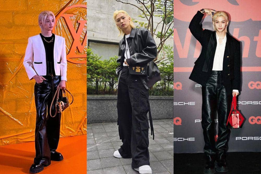 7 Ide OOTD Leather ala Felix Stray Kids, Jaket hingga Celana!