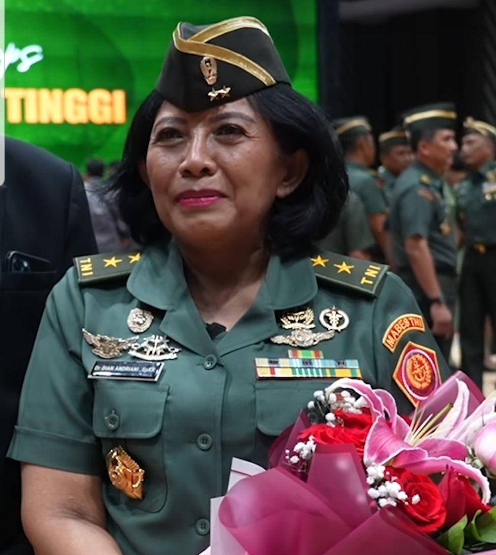 Mayjen Dian Andriani Ratna Dewi, perempuan pertama di TNI Angkatan Darat (AD) raih jenderal bintang 2. (Dokumentasi TNI AD)