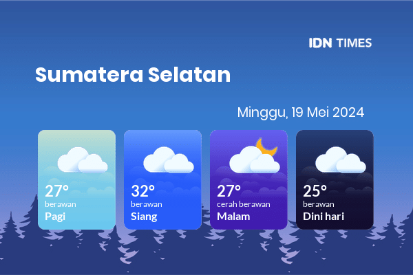 Cuaca Hari Ini 19 Mei 2024: Palembang Berawan Sepanjang Hari