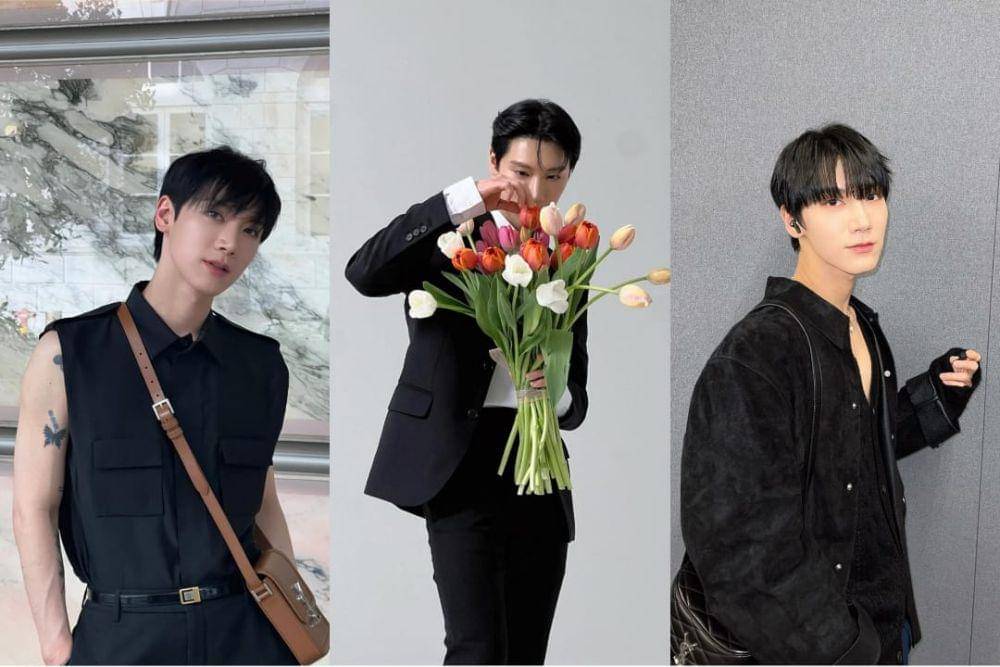 outfit hitam ala Ten NCT (instagram.com/@tenlee_1001)