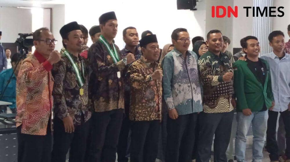 Musyafirin saat menghadiri Rakernas Himpunan Mahasiswa NWDI di Mataram, Minggu (19/5/2024). (IDN Times/Muhammad Nasir)
