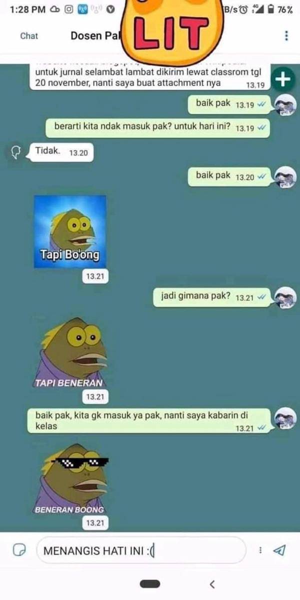 chat lucu dosen dan mahasiswa (x.com/Rienir321)