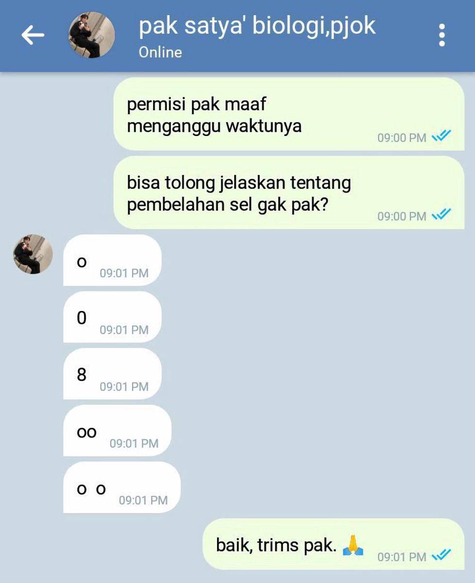 chat lucu dosen dan mahasiswa (x.com/Rienir321)