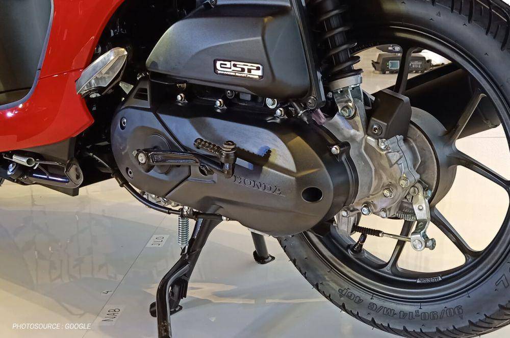 ilustrasi sisi sebelah kiri motor matic terdapat kick starter (dok. Wahana Honda)